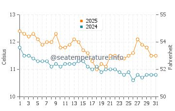 Temperatura vode u Reynisfjara u kolovozu