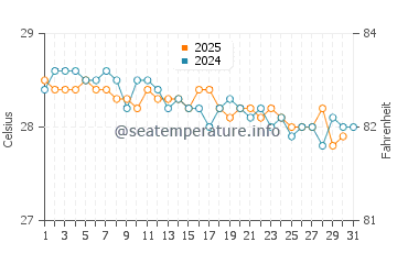 Wassertemperatur São Luís im August