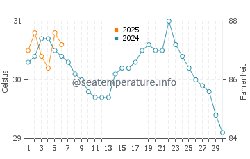 Temperature dell'acqua ad Alvarado a settembre