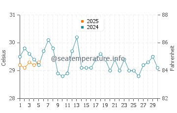Temperature dell'acqua ad Ananindeua a settembre