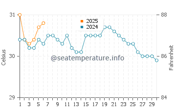 Temperatura del agua en Brisas de Zicatela en septiembre