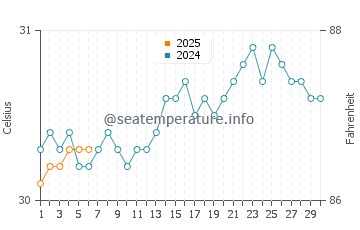 Wassertemperatur Ponce im September