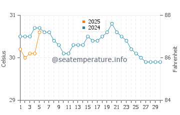 Temperature dell'acqua a Tecoanapa a settembre