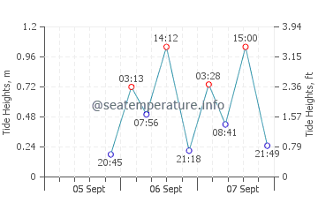 Ben T Davis Beach tide chart