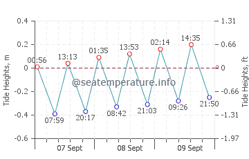 New River Beach tide chart
