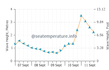 Blue Bay wave height and direction