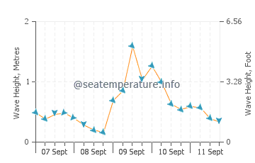 Awaroa Bay wave height and direction