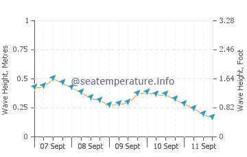 Bowman's Beach wave height and direction