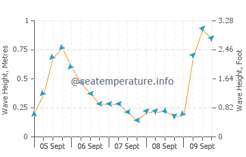 Cala Salada wave height and direction