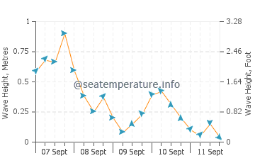 Brighton wave height and direction