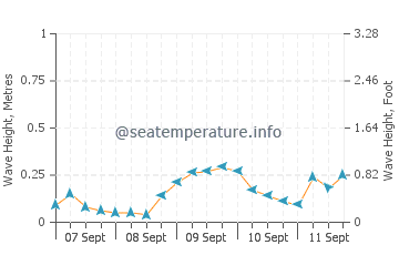 Caramay wave height and direction
