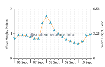 Carters Beach wave height and direction