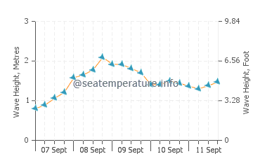Castelejo Beach wave height and direction