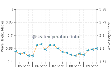 Clarence Town wave height and direction