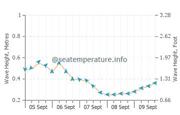 Coopers Town wave height and direction