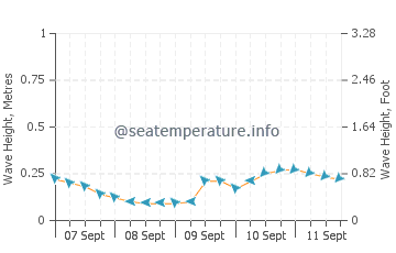 Coral Gables wave height and direction