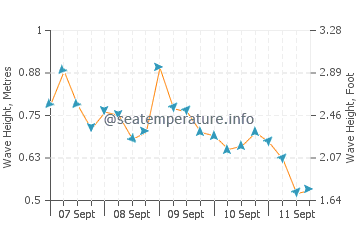 Eaglehawk Neck wave height and direction