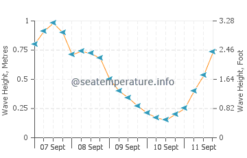 Elenite wave height and direction