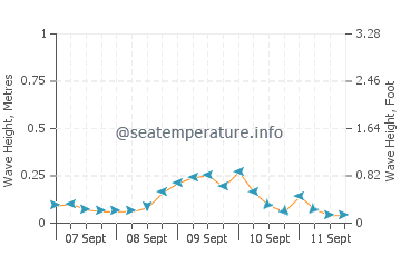 Encenada Beach wave height and direction