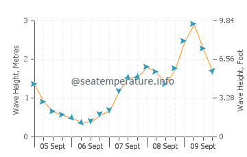 Flinders Island wave height and direction