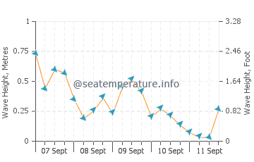 Ganges wave height and direction