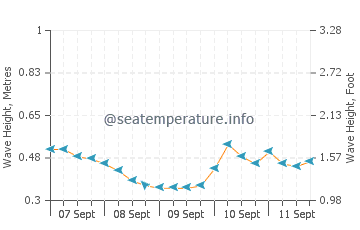Isla Blanca wave height and direction