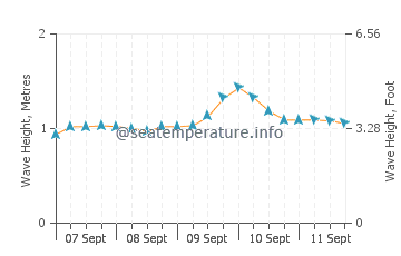 Kahala Beach wave height and direction
