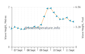 Kahaluu wave height and direction