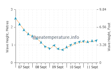 Kaka Point wave height and direction