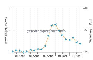 Laie wave height and direction