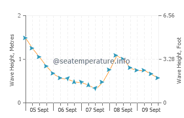 Le Tréport graphique des vagues