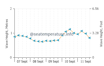 Lighthouse Reef wave height and direction