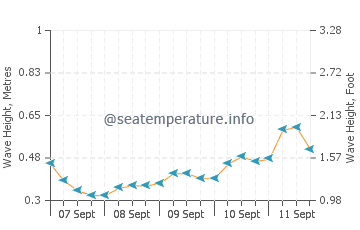 Little San Salvador wave height and direction