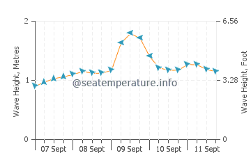 Maluaka Beach wave height and direction
