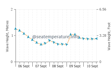 Mar del Sur wave height and direction