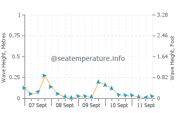 Marine City wave height and direction