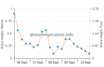 Meldrum Bay wave height and direction