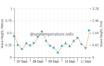 Miscou Island wave height and direction