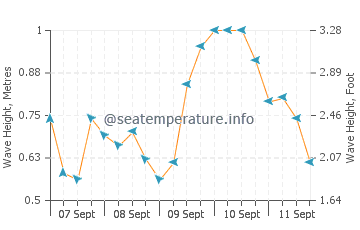 Morris Island wave height and direction