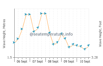 Negombo wave height and direction