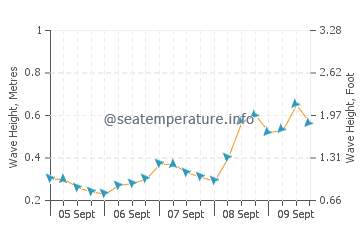 New Bern wave height and direction