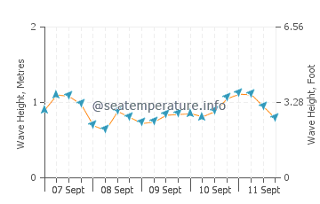 Newborough wave height and direction