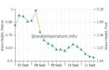 Oyama wave height and direction