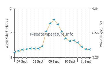 Papaikou wave height and direction