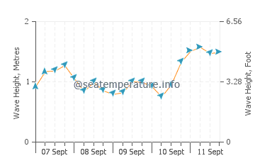 Penbryn wave height and direction