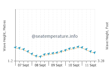 Playa Avellana wave height and direction