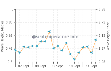 Port O'Connor wave height and direction