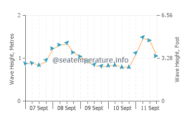 Portuairk wave height and direction