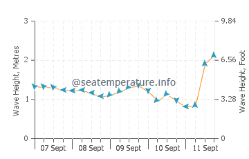 Pottsville wave height and direction