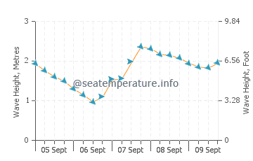Praia de Paramos wave height and direction